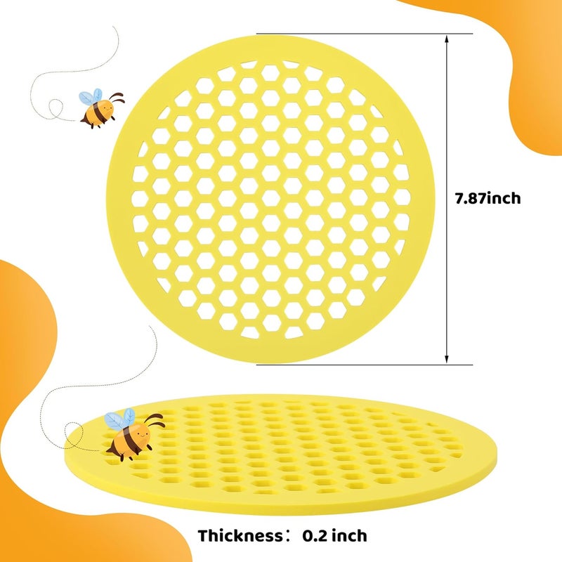 DECOHS 4 Pack Floating Bee Island- 7.87 Inch EVA Foam Floating Bee Watering Station- Butterfly Bee Waterer for Feeding, Bee Bath, Outdoor Garden Decor - Image 2